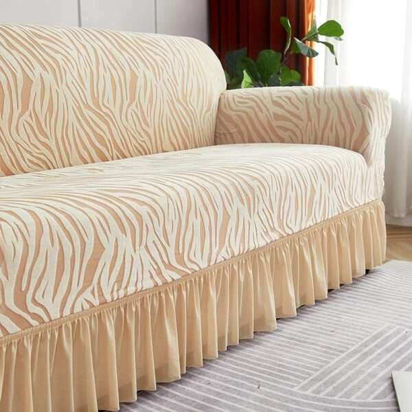 Skin Brown Zebra Velvet Sofa Cover - Image 3